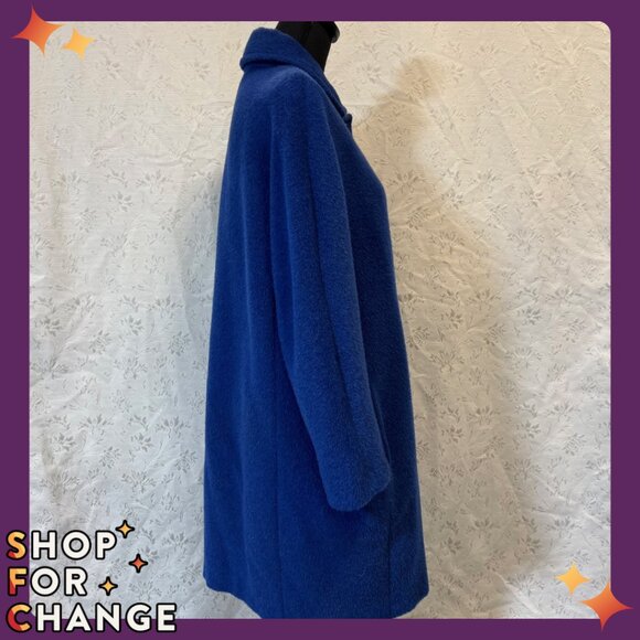 WEEKEND MaxMara Blue Coat size 10 - Picture 2 of 9